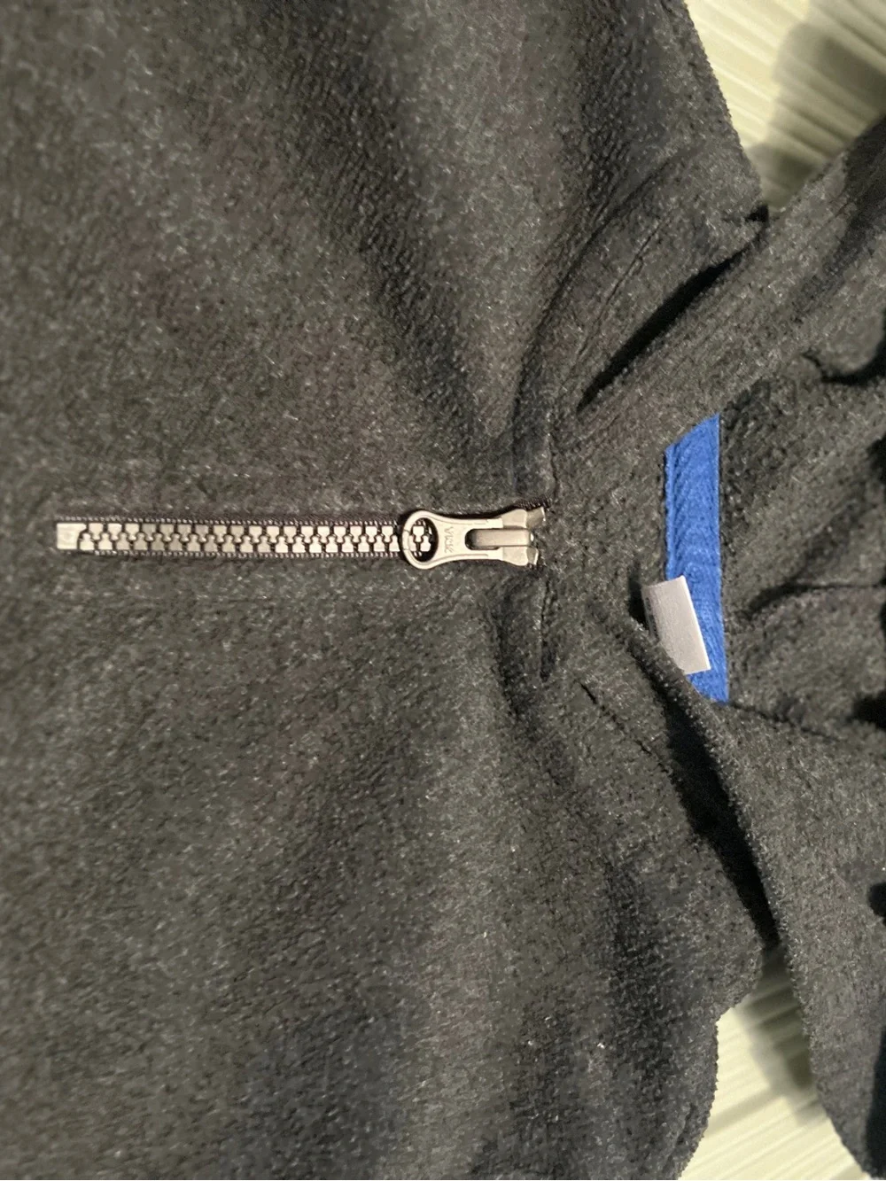 Old Navy Two-Tone Half-Zip Hoodie Sweater - Black & Gray